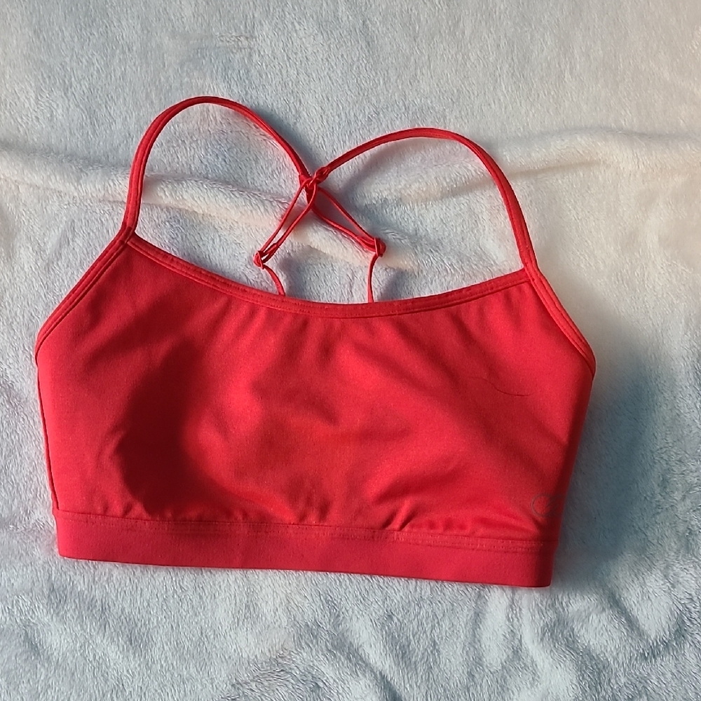 Red Strappy Sports Bra